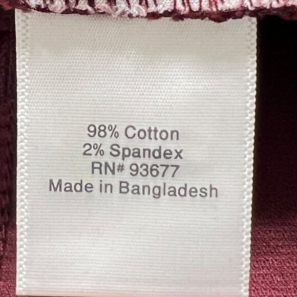 Liz Claiborne Women Wide-Leg High-Rise Stretch Burgundy Velvet Pants Sz 24W NWT - Picture 7 of 11